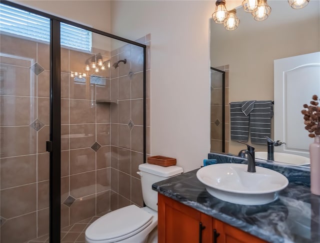 1062 Eagles Flight Way, North Port, FL 34287 - full bathroom featuring toilet, vanity, and a stall shower