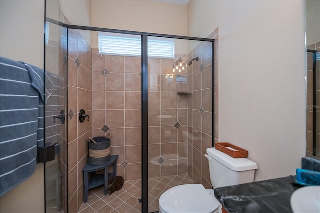 1062 Eagles Flight Way, North Port, FL 34287 - bathroom featuring a stall shower, toilet, and vanity