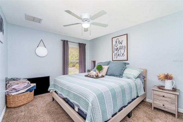 1444 Frisco Ter, Port Charlotte, FL 33953 - bedroom featuring carpet flooring, baseboards, and ceiling fan