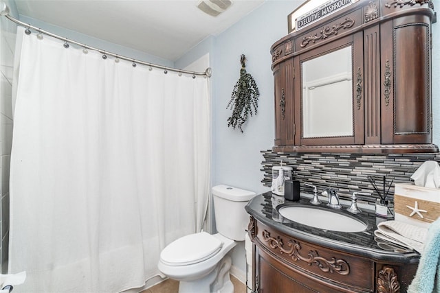 1444 Frisco Ter, Port Charlotte, FL 33953 - bathroom featuring backsplash, toilet, and vanity