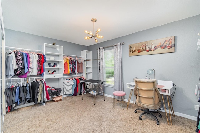 1444 Frisco Ter, Port Charlotte, FL 33953 - spacious closet with carpet and a chandelier