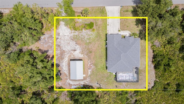 1444 Frisco Ter, Port Charlotte, FL 33953 - aerial view of property and surrounding area with property parcel outlined