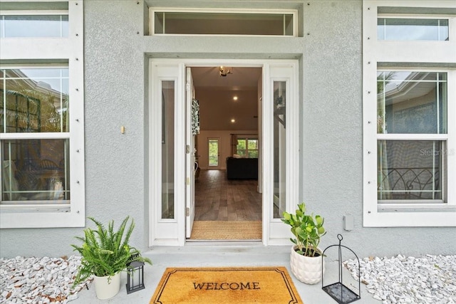 5436 Jessamine Ave, North Port, FL 34291 - entrance to property featuring stucco siding