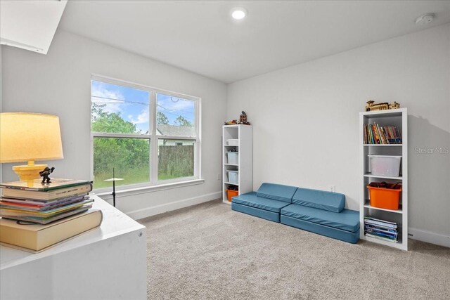 5436 Jessamine Ave, North Port, FL 34291 - sitting room with carpet, baseboards, and recessed lighting