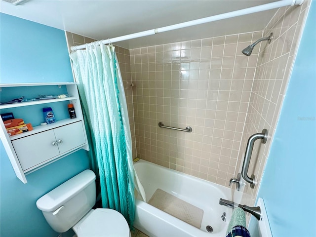 1515 Forrest Nelson Blvd Unit D102, Port Charlotte, FL 33952 - bathroom with toilet and shower / bathtub combination with curtain