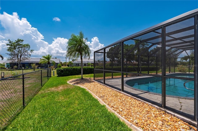 25371 Paladin Ln, Punta Gorda, FL 33983 - view of swimming pool featuring glass enclosure