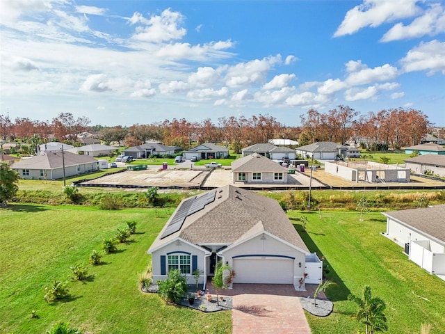 aerial view of residential area