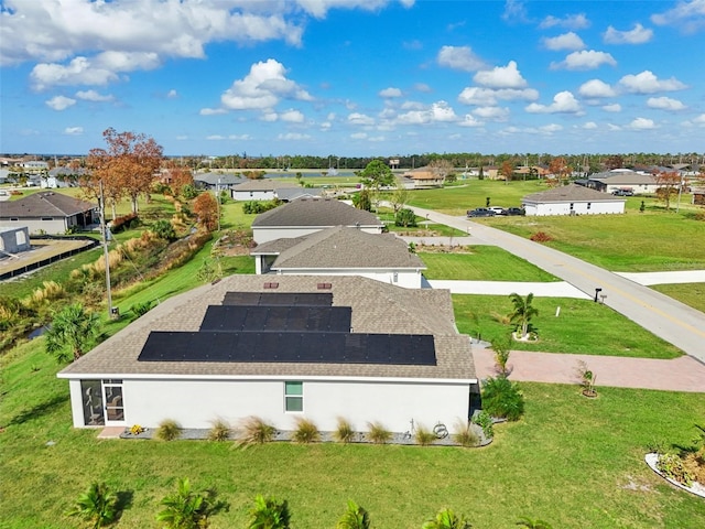 aerial view of residential area