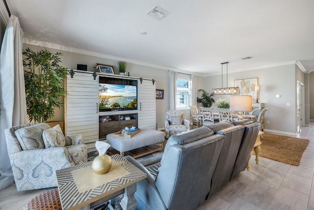43249 Treadway Dr, Punta Gorda, FL 33982 - living room with ornamental molding and baseboards