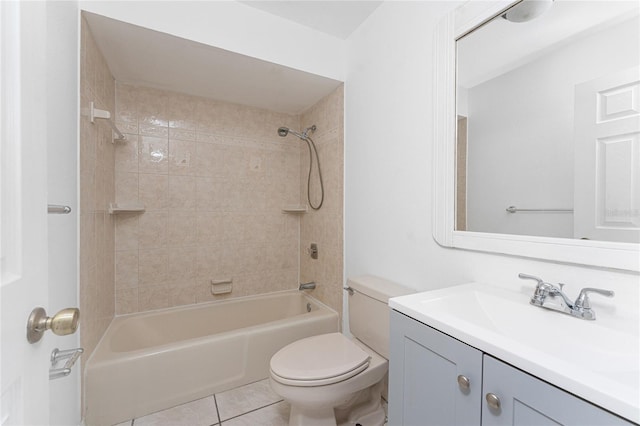 22481 Westchester Blvd Unit B47, Punta Gorda, FL 33980 - full bathroom with toilet, vanity, shower / washtub combination, and tile patterned flooring