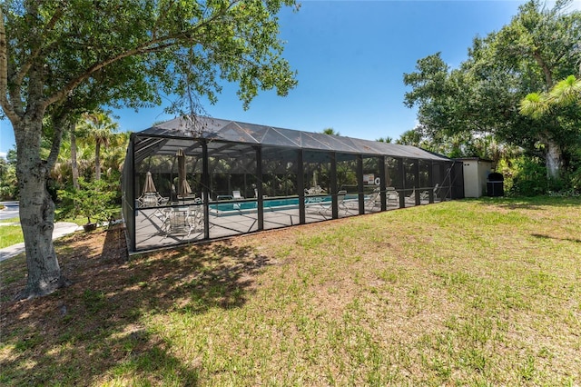 22481 Westchester Blvd Unit B47, Punta Gorda, FL 33980 - outdoor pool featuring a yard and a lanai