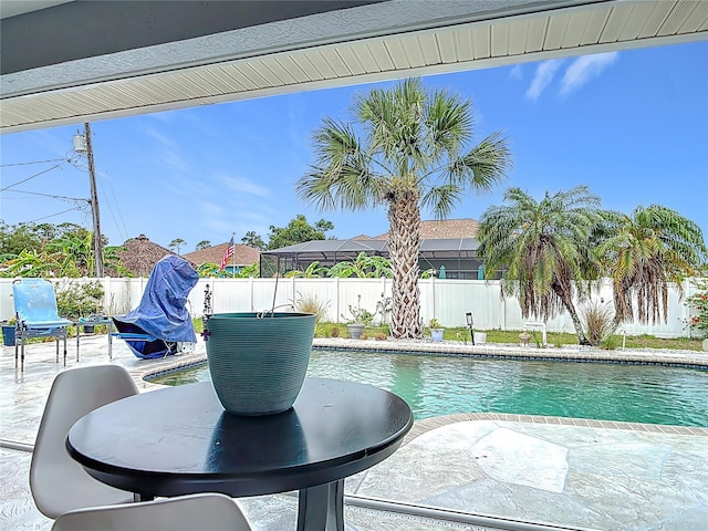 1007 Comstock St, Port Charlotte, FL 33952 - view of pool with a fenced backyard and a patio