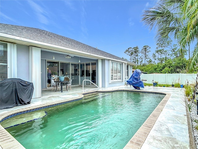 1007 Comstock St, Port Charlotte, FL 33952 - view of swimming pool with a patio area and a grill