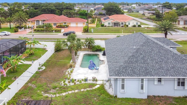 1007 Comstock St, Port Charlotte, FL 33952 - aerial perspective of suburban area with a pool area