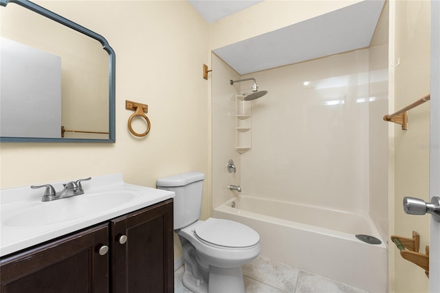 22481 Westchester Blvd Unit B48, Punta Gorda, FL 33980 - full bathroom featuring toilet, vanity, tile patterned flooring, and washtub / shower combination
