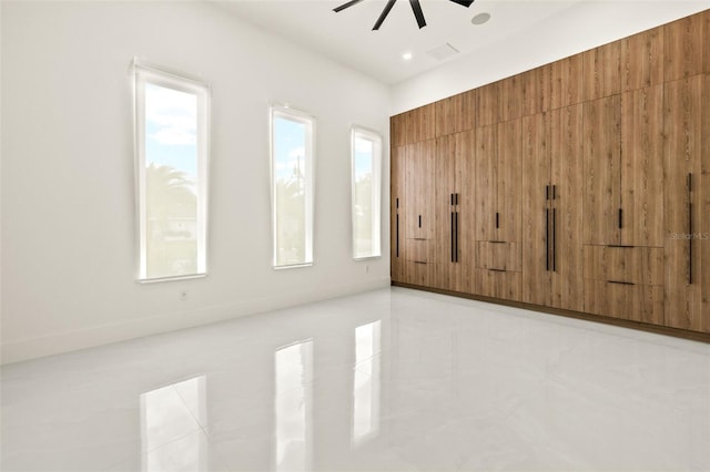 1108 SW 24th St, Cape Coral, FL 33991 - spare room featuring a ceiling fan, light tile patterned flooring, and recessed lighting