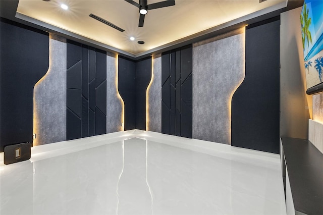 1108 SW 24th St, Cape Coral, FL 33991 - home theater with recessed lighting and a ceiling fan