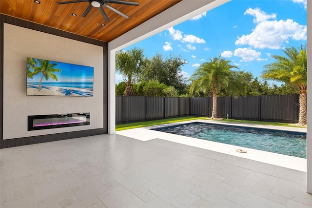 1108 SW 24th St, Cape Coral, FL 33991 - view of pool with a ceiling fan and a patio