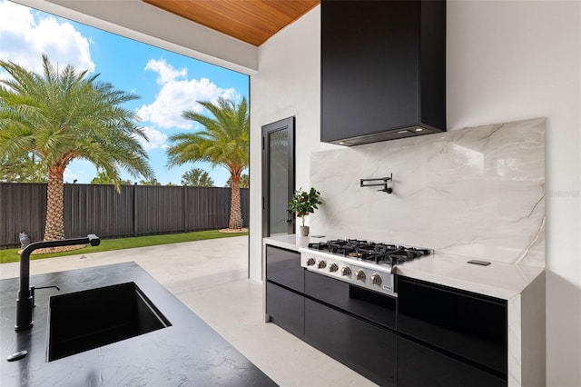 1108 SW 24th St, Cape Coral, FL 33991 - view of patio / terrace featuring a sink
