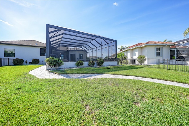 1801 Los Alamos Dr, Punta Gorda, FL 33950 - back of property featuring stucco siding and glass enclosure