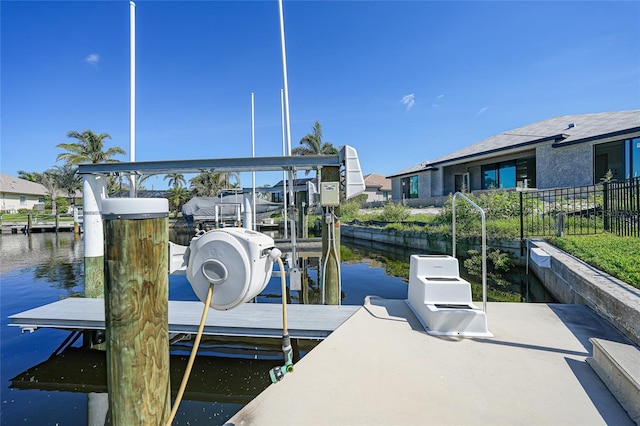 1801 Los Alamos Dr, Punta Gorda, FL 33950 - dock with a water view and boat lift
