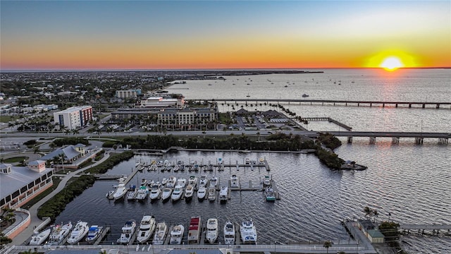 1801 Los Alamos Dr, Punta Gorda, FL 33950 - aerial view at dusk of a water view