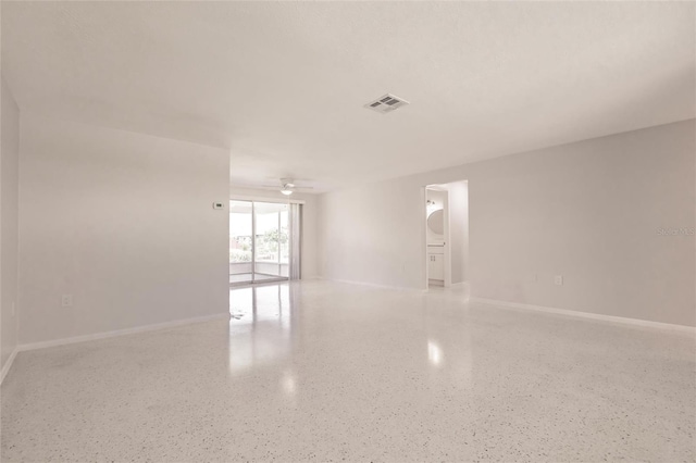 444 Edgewood Rd, Venice, FL 34293 - spare room featuring a ceiling fan and speckled floor