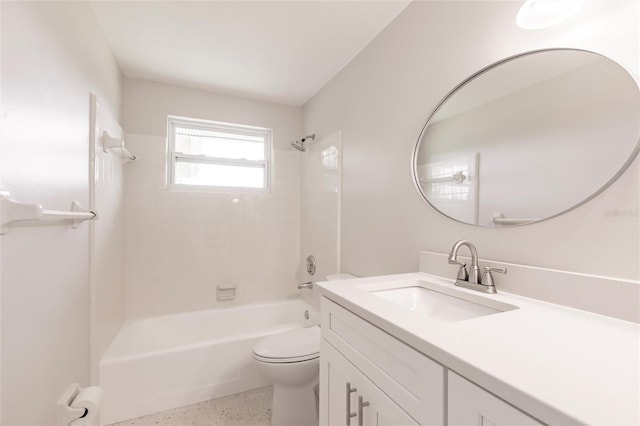 444 Edgewood Rd, Venice, FL 34293 - full bathroom featuring speckled floor, vanity, and tub / shower combination