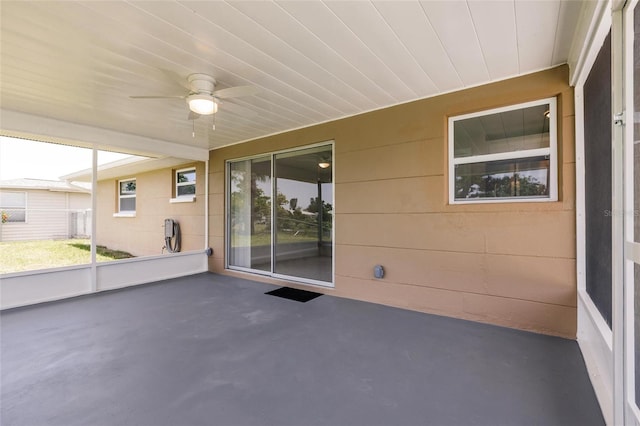 444 Edgewood Rd, Venice, FL 34293 - view of patio featuring a ceiling fan