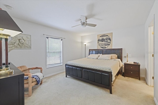 3322 Hampton St, Port Charlotte, FL 33948 - bedroom with light carpet and a ceiling fan