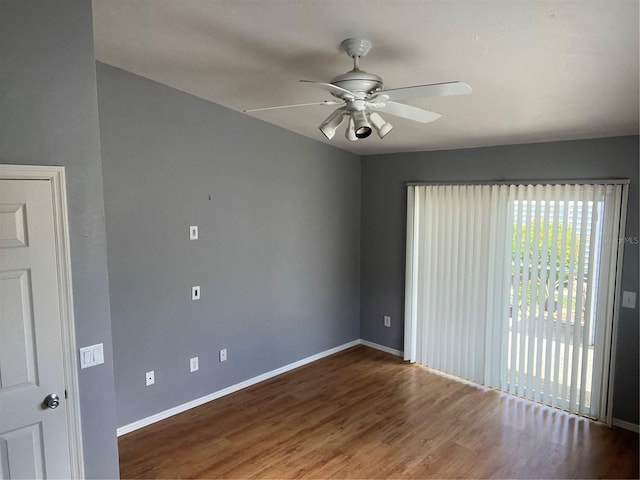 3300 Loveland Blvd Unit 602, Punta Gorda, FL 33980 - unfurnished room featuring ceiling fan and wood finished floors