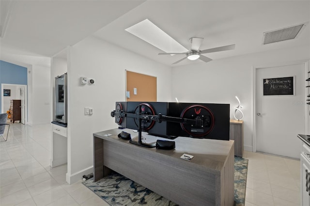 2223 SE 10th Ln, Cape Coral, FL 33990 - office space featuring light tile patterned floors, ceiling fan, and baseboards