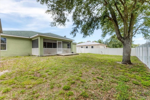 7280 Muncey Rd, North Port, FL 34291 - fenced backyard with a sunroom