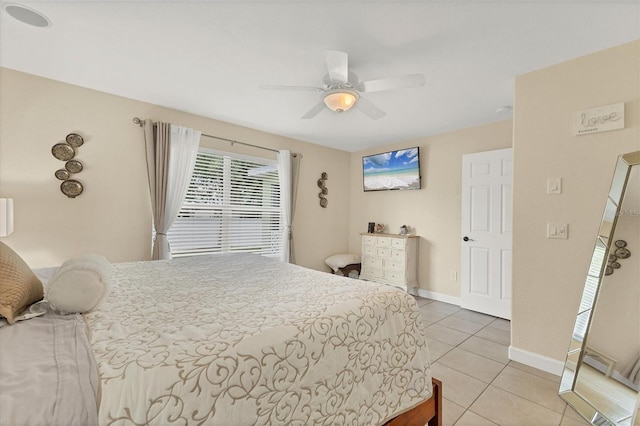 7280 Muncey Rd, North Port, FL 34291 - bedroom featuring light tile patterned floors and ceiling fan