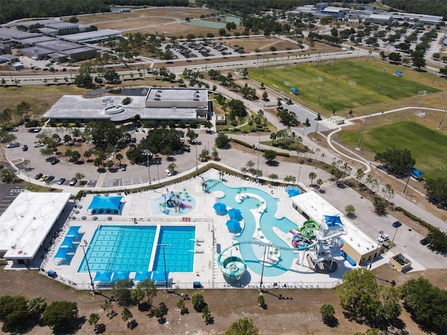 7280 Muncey Rd, North Port, FL 34291 - drone / aerial view of a pool area