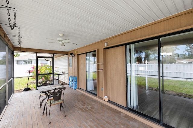 3242 Nocturne Rd, Venice, FL 34293 - sunroom with ceiling fan, healthy amount of natural light, and outdoor dining area