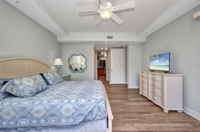 90 Vivante Blvd Unit 202, Punta Gorda, FL 33950 - bedroom with wood finished floors and ceiling fan