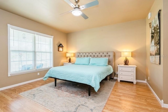 7424 Acorn Blvd, Punta Gorda, FL 33982 - bedroom featuring wood finished floors, baseboards, and ceiling fan