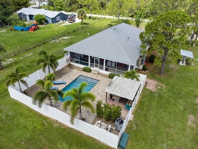 7424 Acorn Blvd, Punta Gorda, FL 33982 - aerial view of property and surrounding area with a pool