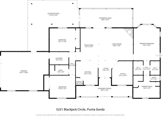5221 Blackjack Cir, Punta Gorda, FL 33982 - view of property floor plan