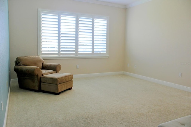 2630 Tarpon Cove Dr Unit 212, Punta Gorda, FL 33950 - living area with ornamental molding, carpet, and baseboards