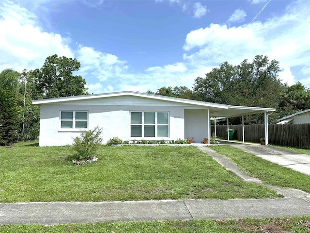 22334 Augusta Ave, Port Charlotte, FL 33952 - view of front facade with concrete driveway, stucco siding, and a carport