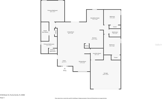 2138 Blaser St, Punta Gorda, FL 33980 - view of floor plan / room layout