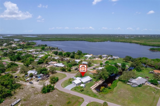 405 Ridgecrest Dr, Punta Gorda, FL 33982 - aerial view of property and surrounding area with a nearby body of water and nearby suburban area