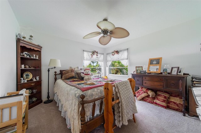 405 Ridgecrest Dr, Punta Gorda, FL 33982 - carpeted bedroom with ceiling fan