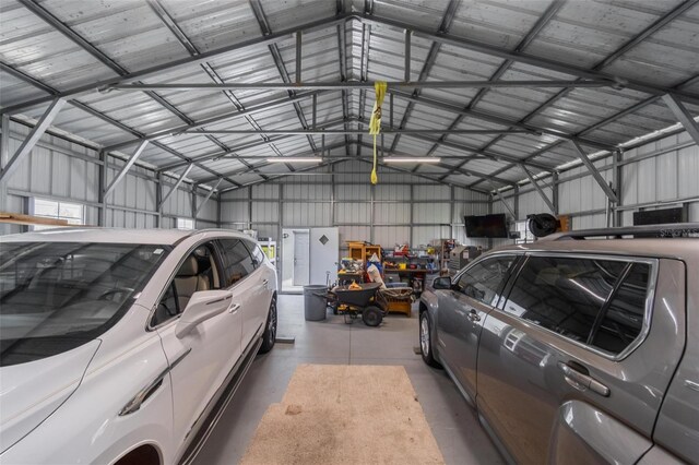 405 Ridgecrest Dr, Punta Gorda, FL 33982 - garage featuring metal wall