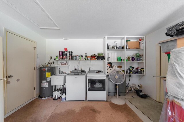 405 Ridgecrest Dr, Punta Gorda, FL 33982 - washroom with water heater and independent washer and dryer
