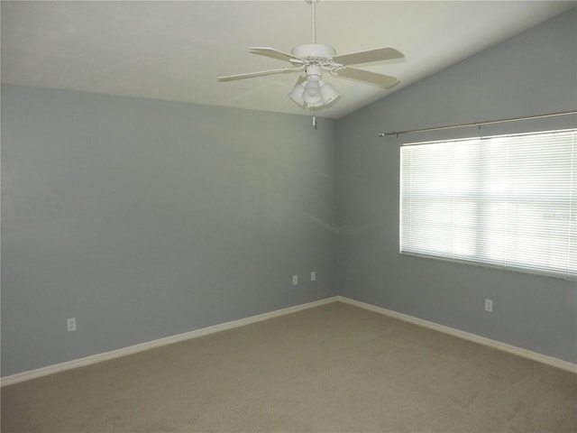 500 Winwood Ct, Port Charlotte, FL 33954 - empty room with ceiling fan, light colored carpet, and lofted ceiling