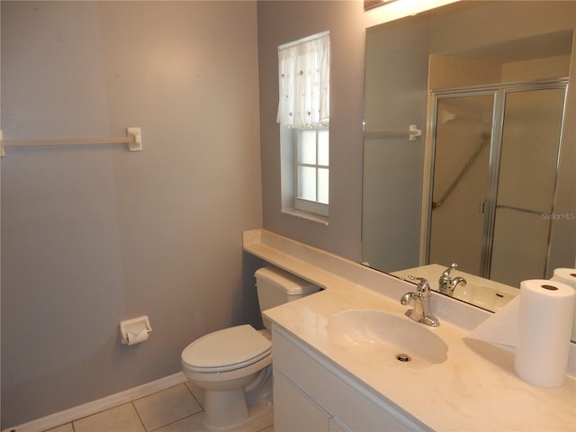 500 Winwood Ct, Port Charlotte, FL 33954 - bathroom featuring a shower stall, vanity, and tile patterned flooring