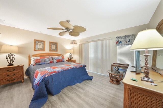 37 Pepe Ct, Punta Gorda, FL 33983 - bedroom featuring wood finished floors and ceiling fan